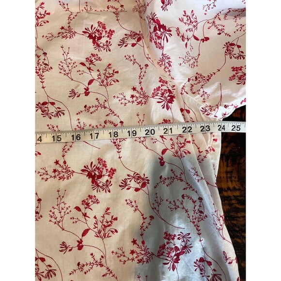 Lucky Brand Shirt Womens XL White Red Floral Button Up Long Sleeve Boho Top - Picture 6 of 7